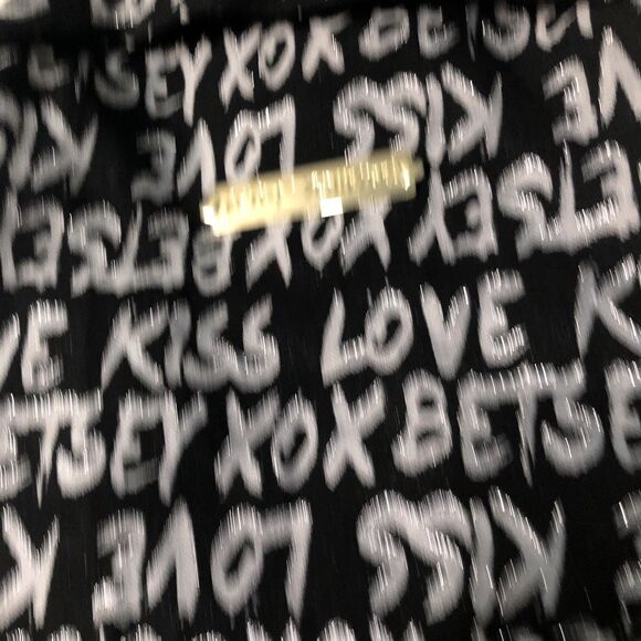 Betsey Johnson XOX Kiss Black Silver Backpack‎ - Picture 3 of 10